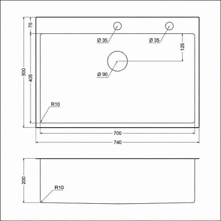 Кухонная мойка EMAR EMB-125A PVD Nano Satine
