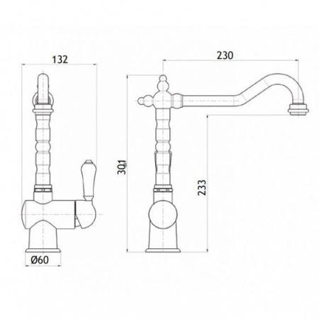 Смеситель M&Z Desy DSY11401 бронза