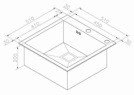 Кухонная мойка ZORG INOX K/A X-5151 нержавеющая сталь