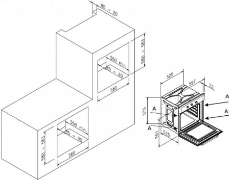 Духовой шкаф KORTING okb 551 cfx