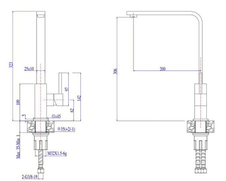 Смеситель ALVEUS JENNY G55 BEIGE