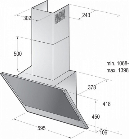Каминная вытяжка Gorenje WHI 623 E1 XGB