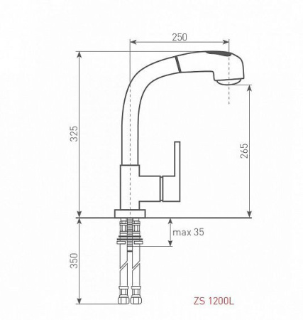 Смеситель Zigmund & Shtain ZS 1200L топленое молоко