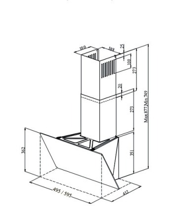 Вытяжка MONSHER LEA 60 Noir