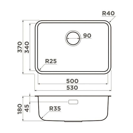 Кухонная мойка OMOIKIRI Omi 53-U/I-GB Ultra Mini (4997418)