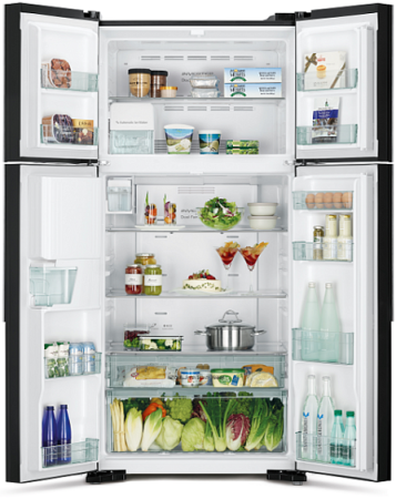 Холодильник HITACHI R-W 662 PU7X GBW коричневое стекло