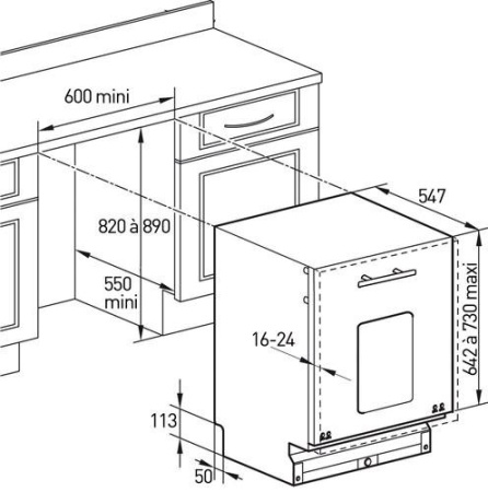Посудомоечная машина DE DIETRICH dvh 1054 j