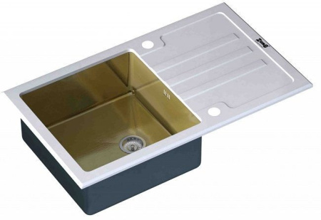 Кухонная мойка ZORG GL-7851-WHITE-BRONZE