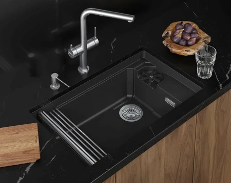 Кухонная мойка GRANULA 7309RU черный