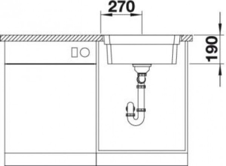 Кухонная мойка BLANCO ETAGON 500 - IF 521840 нерж.сталь