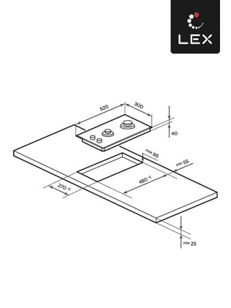 Варочная поверхность LEX GVG 323A BBL