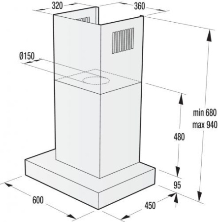 Вытяжка GORENJE Infinity WHT68INI Слоновая кость/платиновый