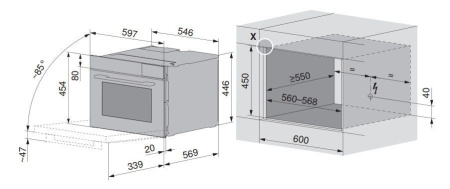 Паровой шкаф V-ZUG CombiSteamer V6000 45M PowerSteam CSM6T-23041 платина