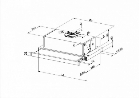 Вытяжка FABER FLEXA GLASS BK A60