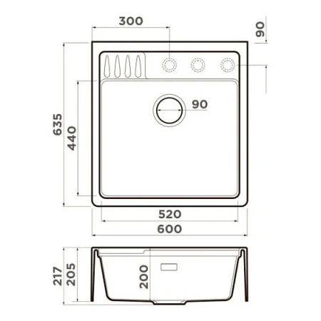 Кухонная мойка OMOIKIRI Kinokawa 60-WH (4997463)
