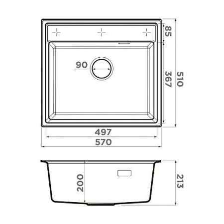 Кухонная мойка OMOIKIRI Daisen 57-WH (4997309)