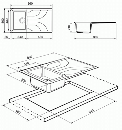 Кухонная мойка SMEG lse861ra