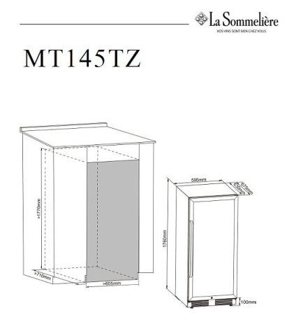 Винный шкаф LA SOMMELIERE MT145TZ