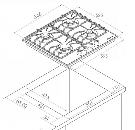 Варочная поверхность KUPPERSBERG FQ 602 W
