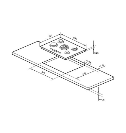 Варочная поверхность MILLEN MGH 701 WH