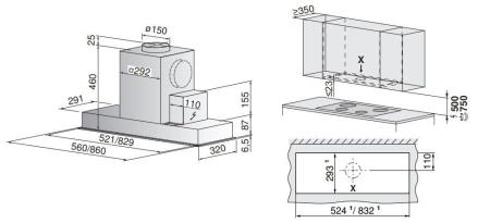 Вытяжка V-ZUG AiroClearCabinet V4000 AE4T-64009