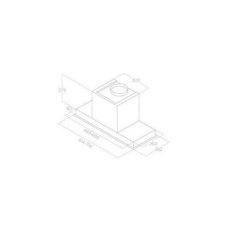 Вытяжка ELICA HIDDEN ADVANCE BL MAT/A/52