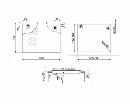 Варочная панель SMEG PM3643D