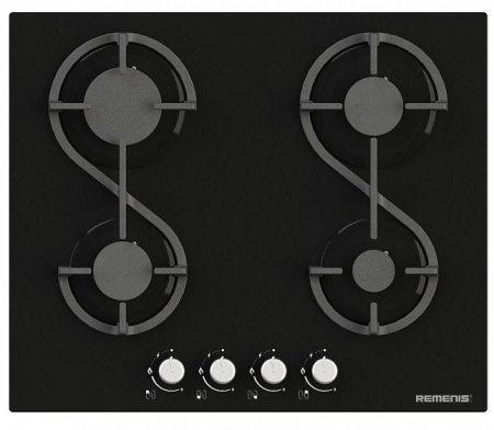Встраиваемая газовая варочная панель Remenis REM-2154 black