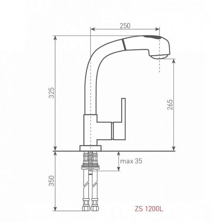 Смеситель Zigmund & Shtain ZS 1200L топленое молоко