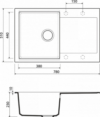 Мойка OMOIKIRI Daisen 78-CA Artgranit/карамель 4993324