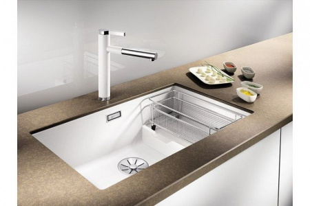 Кухонная мойка Blanco SUBLINE 700-U Level SILGRANIT отводная арматура InFino® антрацит гранит 523538