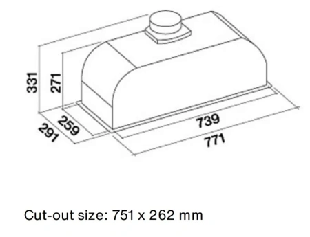 Вытяжка FALMEC GRUPPO INCASSO STEEL 70 (CGIW70.E5P2#ZZZI491F)