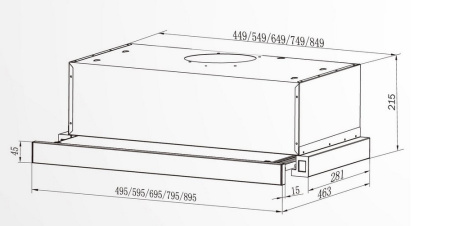 Вытяжка под шкаф DACH Stella 2 60 white glass