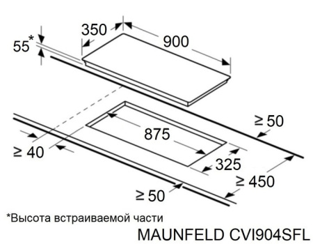 Варочная поверхность MAUNFELD CVI904SFLBK Inverter