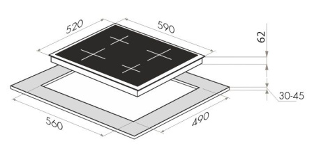 Варочная поверхность HOMSair HI64FLBK