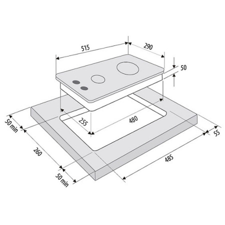 Варочная панель Fornelli PGT 30 CALORE WH