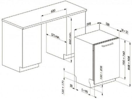 Посудомоечная машина DE DIETRICH DVH1323JL