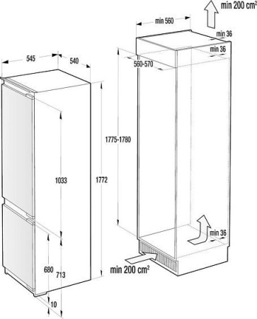 Холодильник GORENJE NRKI2181E1