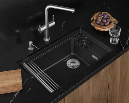 Кухонная мойка GRANULA 7309RU шварц