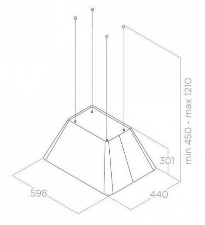 Вытяжка ELICA IKONA LIGHT BL MAT/F/60
