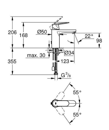 Смеситель GROHE Eurosmart Cosmopolitan 23326000