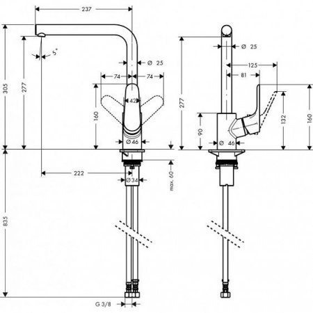 Смеситель HANSGROHE Focus 31817000