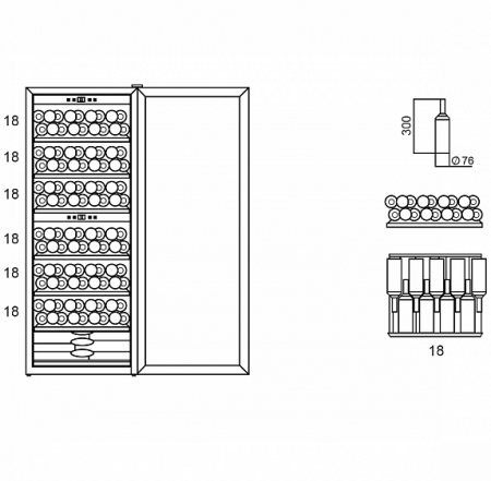 Винный шкаф WINE CRAFT SC-126BZ Grand Cru