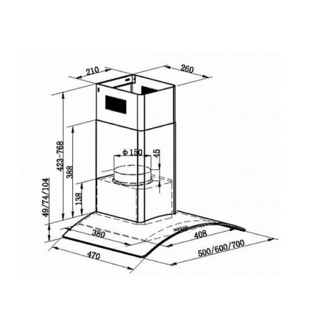 Вытяжка MAUNFELD ANCONA Plus A 60 нержавейка