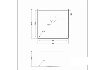Кухонная мойка EMAR EMB-131 Nano Satine