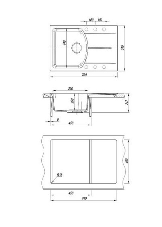Кухонная мойка FLORENTINA Паола 760 коричневый (20.475.B0760.105)