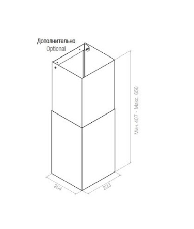 Вытяжка PANDO TIL/120 INOX V.850 SEC