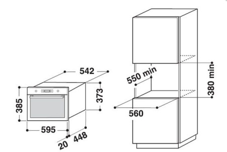 Встраиваемая микроволновая печь WHIRLPOOL amw 735/nb