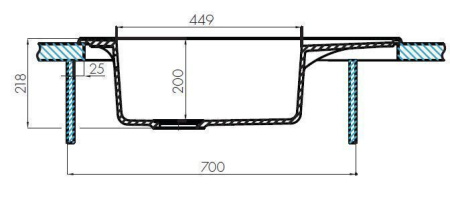 Кухонная мойка АКВАТОН Делия 78 1A715132DE210 графит
