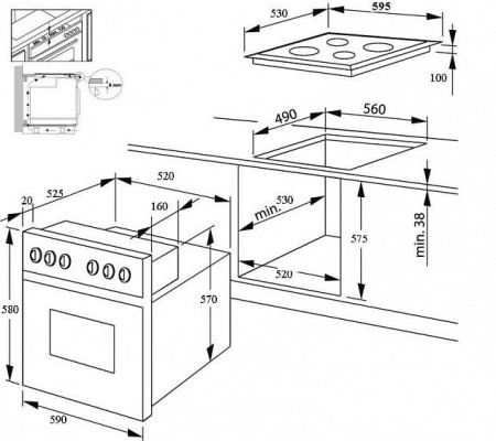 Духовой шкаф RICCI RGO-650IX